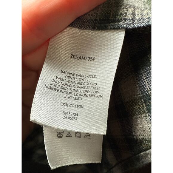 Columbia plaid button down flannel mens large outdoors utility chore gorpcore - Picture 3 of 7